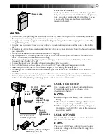 Предварительный просмотр 9 страницы JVC GR-AXM88UM Instruction Manual