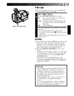 Предварительный просмотр 19 страницы JVC GR-AXM88UM Instruction Manual