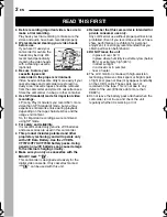 Preview for 2 page of JVC GR-D350 - MiniDV Camcorder w/32x Optical Zoom Getting Started