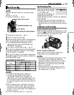 Preview for 17 page of JVC GR-D350 - MiniDV Camcorder w/32x Optical Zoom Getting Started