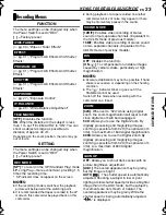 Preview for 23 page of JVC GR-D350 - MiniDV Camcorder w/32x Optical Zoom Getting Started