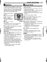 Preview for 27 page of JVC GR-D350 - MiniDV Camcorder w/32x Optical Zoom Getting Started