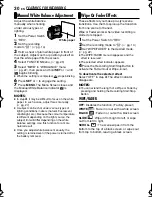 Preview for 30 page of JVC GR-D350 - MiniDV Camcorder w/32x Optical Zoom Getting Started