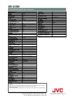 Предварительный просмотр 2 страницы JVC GR-D390 Specifications