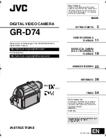 Предварительный просмотр 1 страницы JVC GR-D74 Instructions Manual