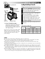 Предварительный просмотр 12 страницы JVC GR-DV1800 Instructions Manual