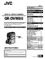 Предварительный просмотр 1 страницы JVC GR-DVM80 Instructions Manual