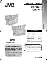 JVC GR-FX17 Instructions Manual preview