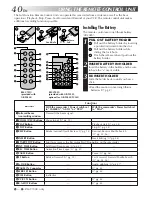 Предварительный просмотр 40 страницы JVC GR-FX305 Instructions Manual