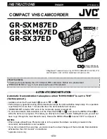 Preview for 1 page of JVC GR-SX37ED Instructions Manual