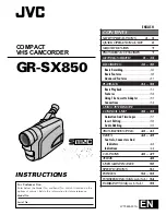 JVC GR-SX850 Instructions Manual предпросмотр