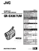 Предварительный просмотр 1 страницы JVC GR-SX867UM Instructions Manual