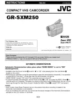 Preview for 1 page of JVC GR-SXM250 Instructions Manual