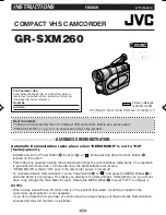 Preview for 1 page of JVC GR-SXM260 - Camcorder - 16 x Optical Zoom Instructions Manual