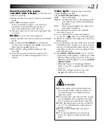 Предварительный просмотр 21 страницы JVC GR-SXM530 Instructions Manual