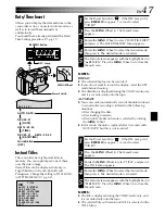 Предварительный просмотр 47 страницы JVC GR-SXM530 Instructions Manual