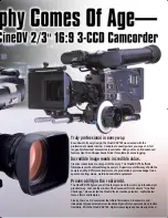 Preview for 3 page of JVC GY-DV700WU - Pro-dv 16:9 Camcorder Specifications