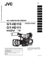 JVC GY- HD111 HD CAMERA RECORDER Instructions Manual предпросмотр