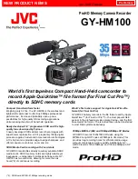 JVC GY-HM100 Specifications preview