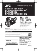 Предварительный просмотр 1 страницы JVC GY-HM620U/GY-HM620E Basic Instructions