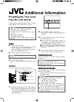 Preview for 1 page of JVC GYHD110U - Camcorder - 720p Additional Information