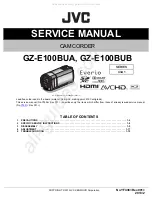 Preview for 1 page of JVC GZ-E100BUA Service Manual