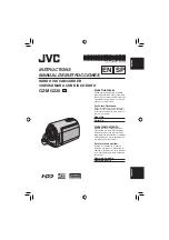 Предварительный просмотр 1 страницы JVC GZ-MG230 - EVERIO G SERIES HDD HARD DISK CAMCORDER 28X OPTICAL ZOOM Instructions Manual