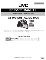 Preview for 1 page of JVC GZ-MG50US - Everio Camcorder - 1.33 MP Service Manual