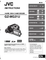 JVC GZMG21US - Everio Camcorder - 680 KP Instructions Manual preview