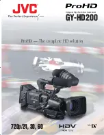 JVC HD200CHU - GY Camcorder - 1080i Specifications preview