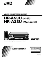 Preview for 1 page of JVC HR-A33U Instructions Manual