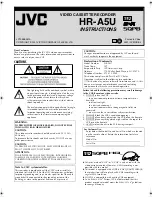 JVC HR-A5U Instructions Manual preview