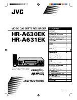 Preview for 1 page of JVC HR-A630EK Instructions Manual