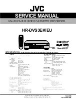 Preview for 1 page of JVC HR-DVS3EK Service Manual