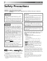 Предварительный просмотр 2 страницы JVC HR-J255E Instructions Manual