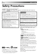 Preview for 2 page of JVC HR-J255EA Instructions Manual