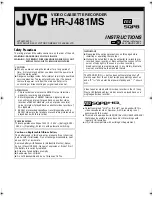 JVC HR-J481MS Instructions Manual preview