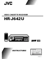 Предварительный просмотр 1 страницы JVC HR-J642U Instructions Manual