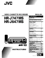 Preview for 1 page of JVC HR-J647MS Instructions Manual