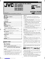 Предварительный просмотр 1 страницы JVC HR-J690EU Instructions Manual