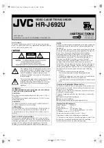 Preview for 1 page of JVC HR-J692U Instructions Manual