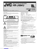 JVC HR-J694EU Instructions Manual preview