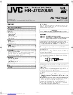 JVC HR-J7020UA Instructions Manual preview