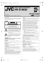 JVC HR-S1902U Instructions Manual preview