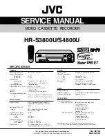 Preview for 1 page of JVC HR-S3800U Service Manual