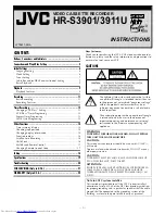 JVC HR-S3901 Instructions Manual preview