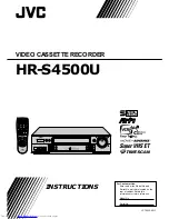 Preview for 1 page of JVC HR-S4500U Instructions Manual