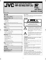 JVC HR-S5902 Instructions Manual preview