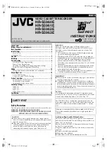 Preview for 1 page of JVC HR-S5960E Instructions Manual