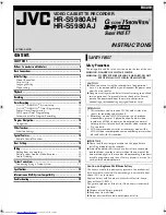 Preview for 1 page of JVC HR-S5980AH Instructions Manual